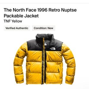 The North Face 700 Nuptse Jacket - Yellow